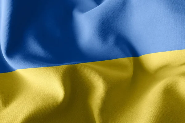 Ilustrační Vlajka Ukrajiny Waving Wind Flag Textile Background — Stock fotografie
