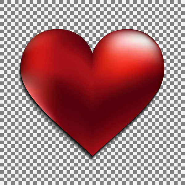 Tvar Srdce Symbol Lásky Klasická Červená Svatý Valentýn Blahopřání Designový — Stockový vektor