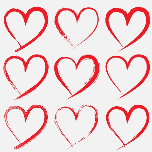 Руки Тягнули Серця Прозорому Тлі Дизайн Елементів Шаблону Дня Валентина — стоковий вектор