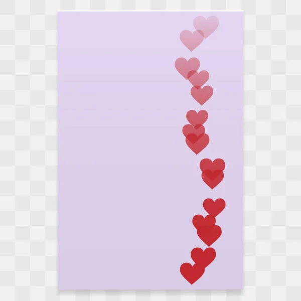 Valentines Day Heart Background Vector Illustration Template Your Design - Stok Vektor