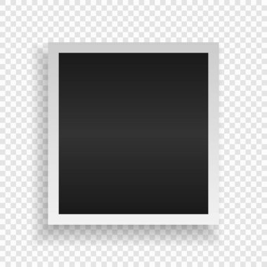Gerçekçi vektör fotoğraf çerçevesi. Şablon fotoğraf tasarımı. Vektör çizimi. Tasarımınız için şablon