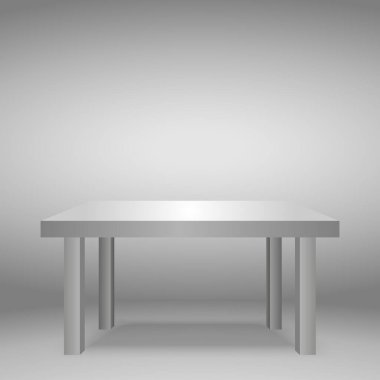 3d Masa, Platform, Ayağa kalk. Nesne Sunumu Şablonu. Vektör İllüzyonu. Tasarımınız için şablon