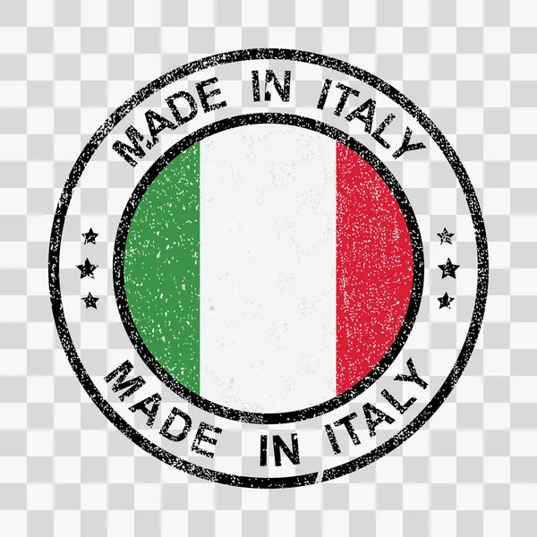 Made Italy Stempel Stylu Grunge Izolowane Ikona Zagrożona Szablon Dla — Wektor stockowy