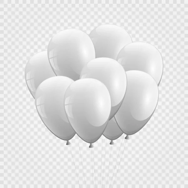 Realistyczny Bunch Urodziny Balony Latanie Imprezę Uroczystości Szablon Dla Twojego — Wektor stockowy
