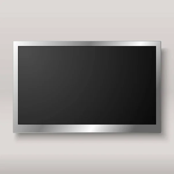 现代空白屏幕Lcd 在白色背景的阴影引导下 矢量插图模板为您的设计 — 图库矢量图片