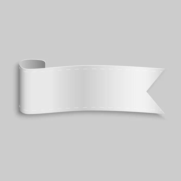 Realistic Paper Banners Curved Ribbons Vector Illustration Template Your Design — Stock Vector