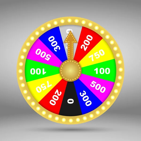 Roue Colorée Fortune Chance Illustration Vectorielle Modèle Pour Votre Conception — Image vectorielle