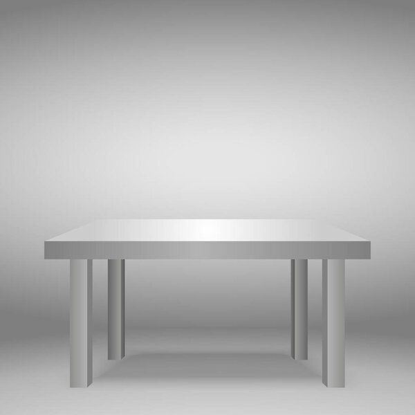 3d Table, Platform , Stand. Template for Object Presentation.Vector Illustration. Template for your design