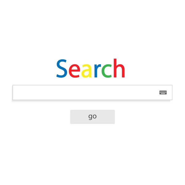 Web Search Field Search Bar Set Vector Interface Elements Button — Stock Vector