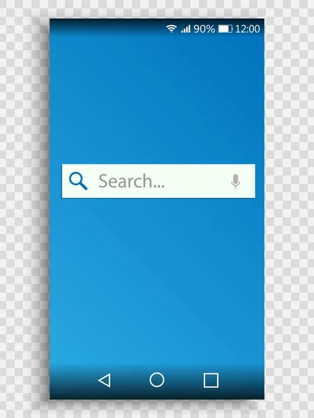 Ekran Smartfona Paskiem Wyszukiwania Wyszukiwarka Szablon Dla Twojego Projektu — Wektor stockowy