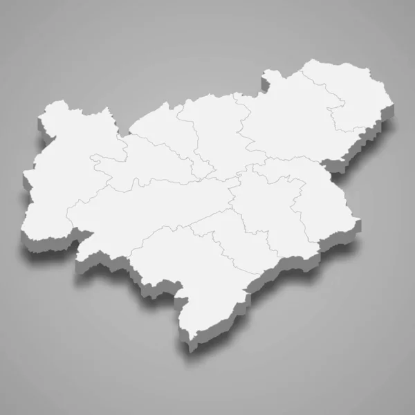 Izometryczna Mapa Szkockich Granic Jest Regionem Szkocji Ilustracja Wektorowa — Wektor stockowy