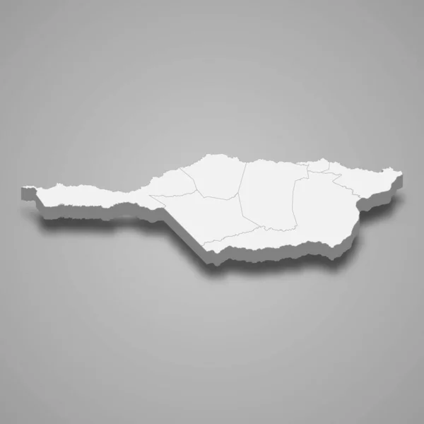 Mapa Isométrico Apure Estado Venezuela Ilustración Vectorial — Vector de stock