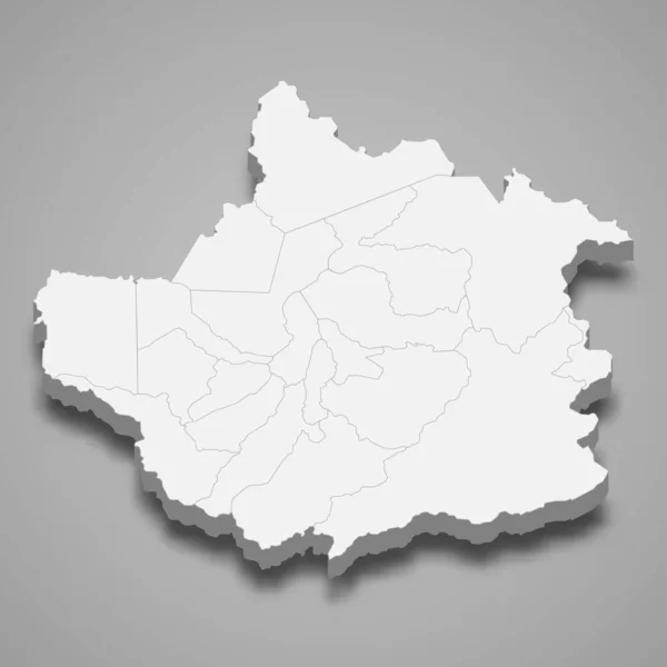 Izometryczna Mapa Trujillo Stan Wenezuela Ilustracja Wektorowa — Wektor stockowy