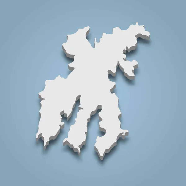 Ισομετρικός Χάρτης Του Γάντζου Είναι Ένα Νησί Στα Νησιά Whitsunday — Διανυσματικό Αρχείο