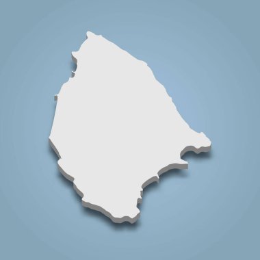 3d izometrik La Digue, Seyşeller 'de bulunan bir adadır.