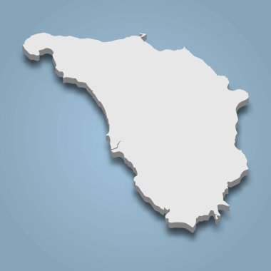 3d izometrik Mindoro haritası Filipinler 'de bir adadır.