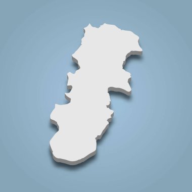 3D izometrik St. Simons, Gürcistan 'ın Golden Isles kentinde bulunan bir adadır.