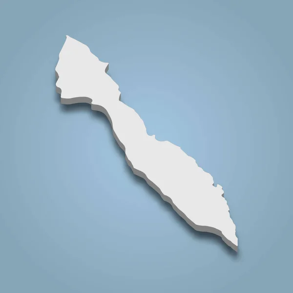 Mapa Isométrico Lummi Una Isla Estado Washington Ilustración Vectorial Aislada — Vector de stock