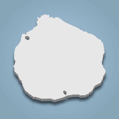 Ternatif 'in 3d izometrik haritası Endonezya' da bir adadır.