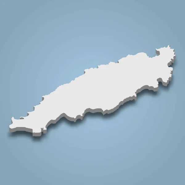 Mapa Isométrico Tobago Una Isla Trinidad Tobago Ilustración Vectorial Aislada — Vector de stock