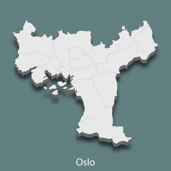 オスロはノルウェーの都市ですベクトル図 — ストックベクタ