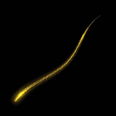 Altın parıltılı ışık efektleri yıldızların izole edilmiş ışıltılarıyla patlar. sihirli toz parçacıkları. 