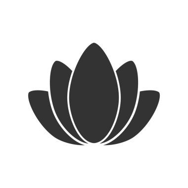 Lotus çizgisi biçimi simgesi, lotos vektör logosu tasarımı