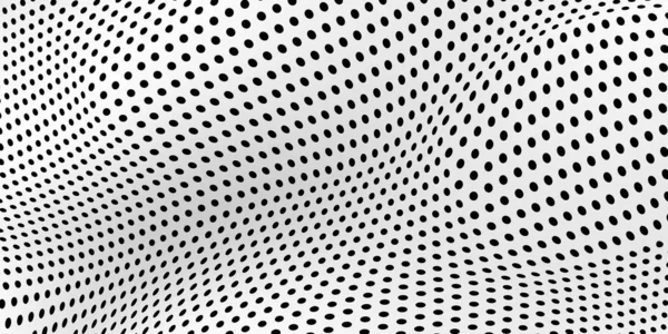 Abstraktní Vlna Tečka Polotón Vzor Mřížka Papírový Graf Pozadí — Stockový vektor