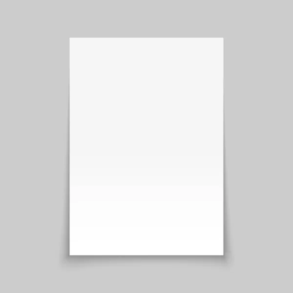 Modelo Papel Branco Capa Mockup Brochura — Vetor de Stock