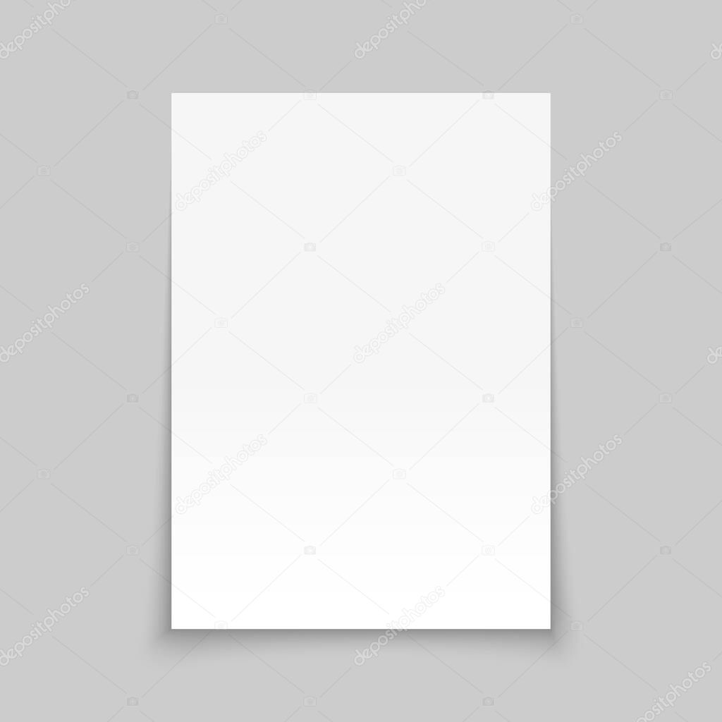 Blank a4 paper template. Brochure mockup cover