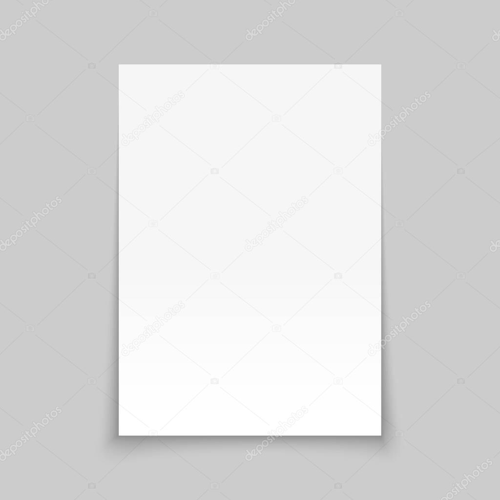 Blank a4 paper template. Brochure mockup cover