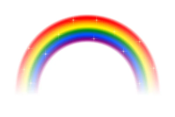 Arco Iris Realista Vectorial Aislado Sobre Fondo Blanco — Archivo Imágenes Vectoriales