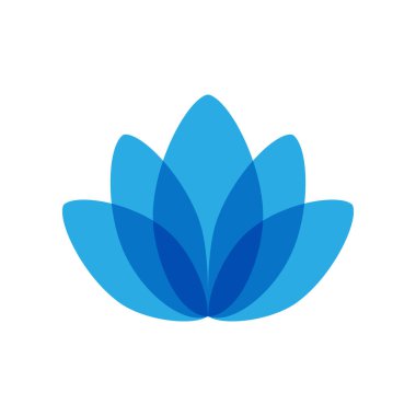 Lotus çizgisi biçimi simgesi, lotos vektör logosu tasarımı