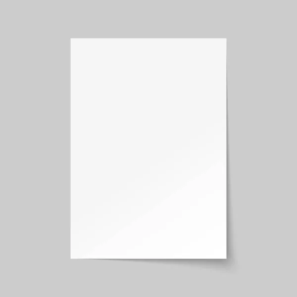 Plantilla Papel Blanco Folleto Cubierta Maqueta — Vector de stock