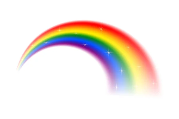 Arco Iris Realista Vectorial Aislado Sobre Fondo Blanco — Vector de stock