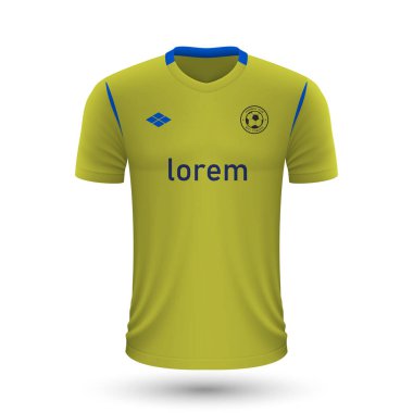Realistic soccer shirt Cadiz 2022, jersey template for football kit. Vector illustration  clipart