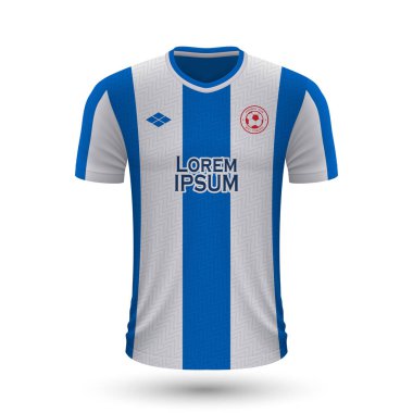 Realistic soccer shirt Espanyol 2022, jersey template for football kit. Vector illustration  clipart