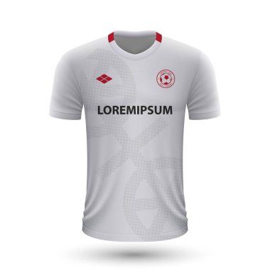 Mainz 2022, futbol takımı için forma şablonu. Vektör illüstrasyonu 