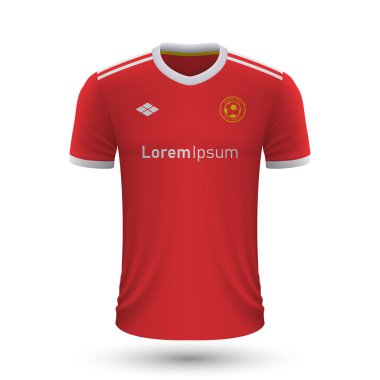Manchester United, 2022 futbol forması, futbol takımı için forma şablonu. Vektör illüstrasyonu 