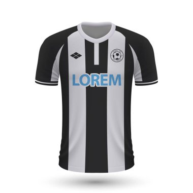 Realistic soccer shirt Newcastle 2022, jersey template for football kit. Vector illustration  clipart