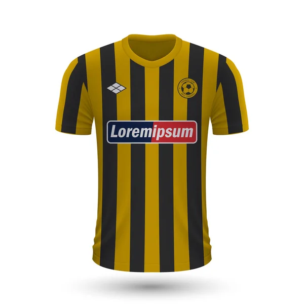 Camisa Fútbol Realista Aek 2022 Plantilla Jersey Para Kit Fútbol — Vector de stock
