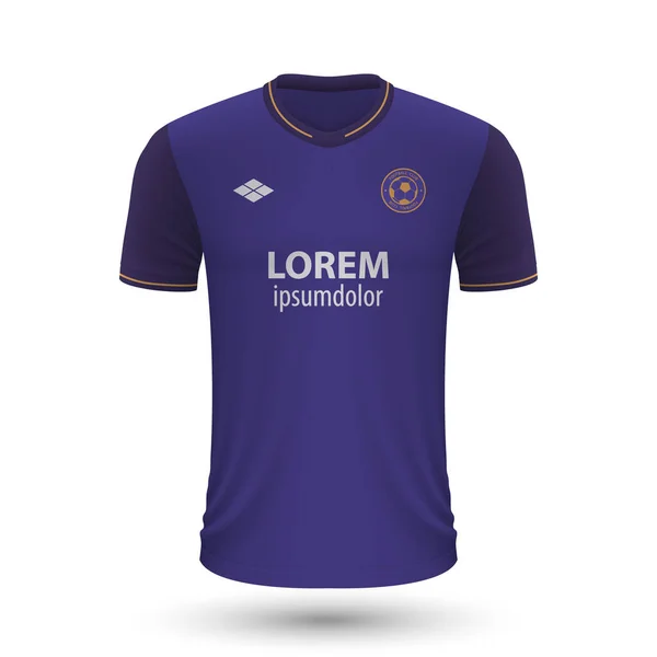 Realistisch Voetbalshirt Anderlecht 2022 Jersey Sjabloon Voor Voetbalkit Vectorillustratie — Stockvector