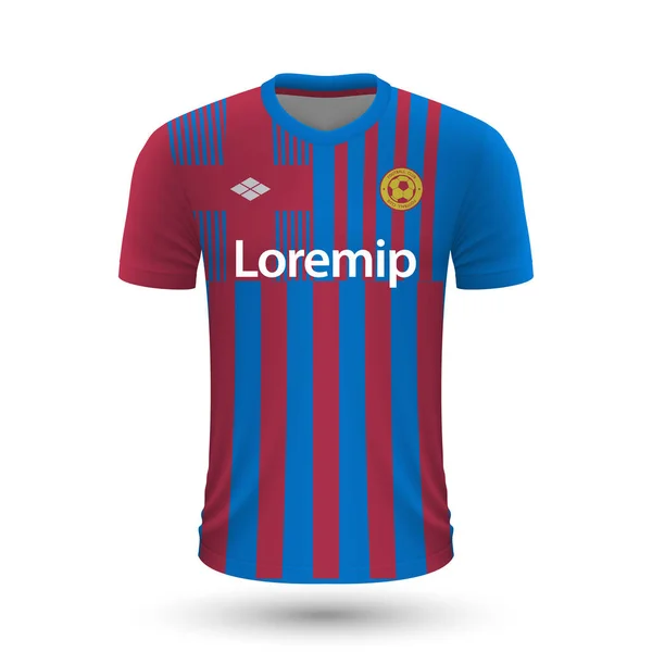Realistic Soccer Shirt Barcelona 2022 Jersey Template Football Kit Vector — Stock Vector