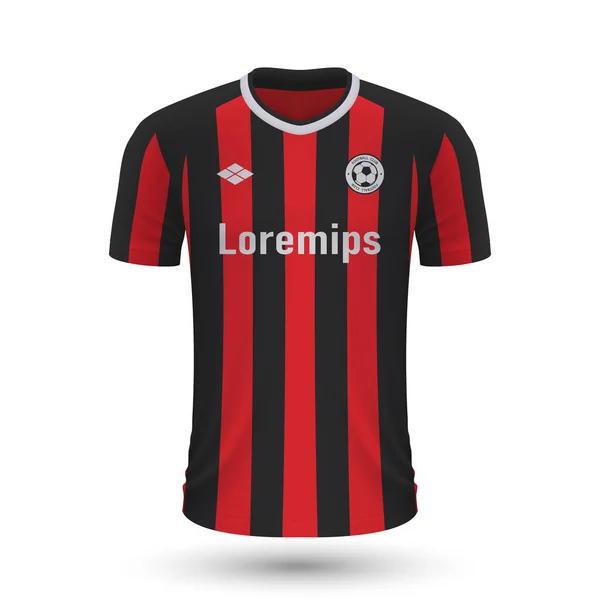 Ρεαλιστικό Πουκάμισο Ποδοσφαίρου Bayer Leverkusen 2022 Jersey Πρότυπο Για Κιτ — Διανυσματικό Αρχείο