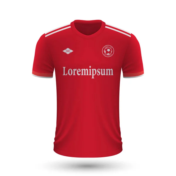 Realistisches Fußballtrikot Benfica 2022 Trikotvorlage Für Fußballtrikots Vektorillustration — Stockvektor