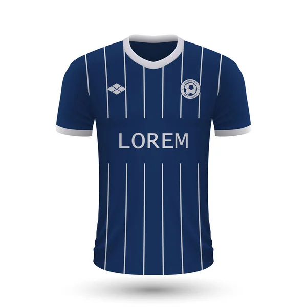 Camisa Fútbol Realista Bochum 2022 Plantilla Jersey Para Kit Fútbol — Archivo Imágenes Vectoriales