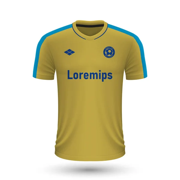 Realistická Fotbalová Košile Brondby 2022 Vzor Dresu Pro Fotbalovou Soupravu — Stockový vektor