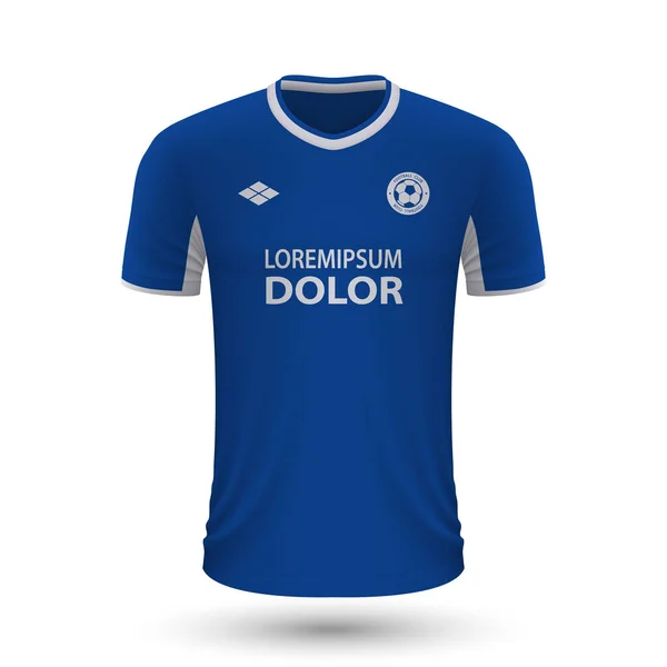Camisa Fútbol Realista Empoli 2022 Plantilla Jersey Para Kit Fútbol — Vector de stock