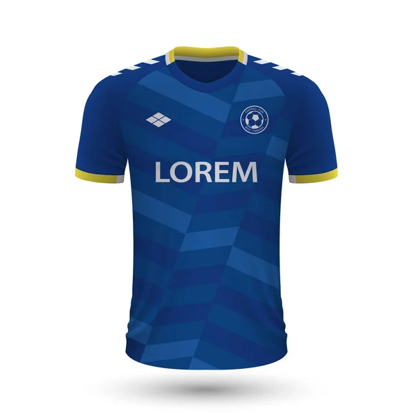 Camisa Futebol Realista Everton 2022 Modelo Camisa Para Kit Futebol — Vetor de Stock