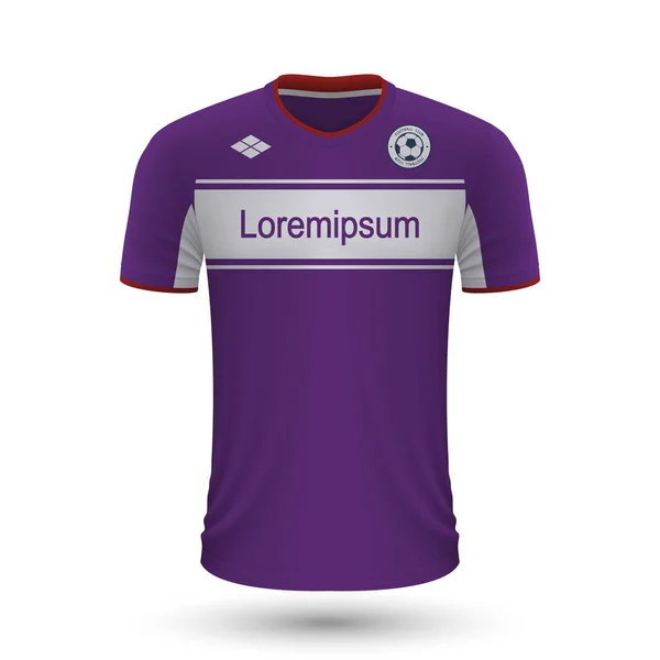 Camisa Fútbol Realista Fiorentina 2022 Plantilla Jersey Para Kit Fútbol — Archivo Imágenes Vectoriales